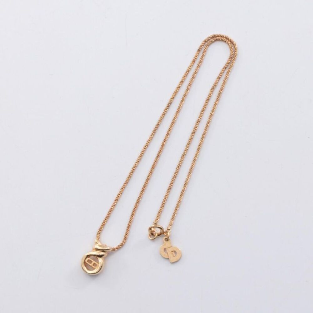 Dior CD Logo Necklace Gold Plated - Picture 4 of 5